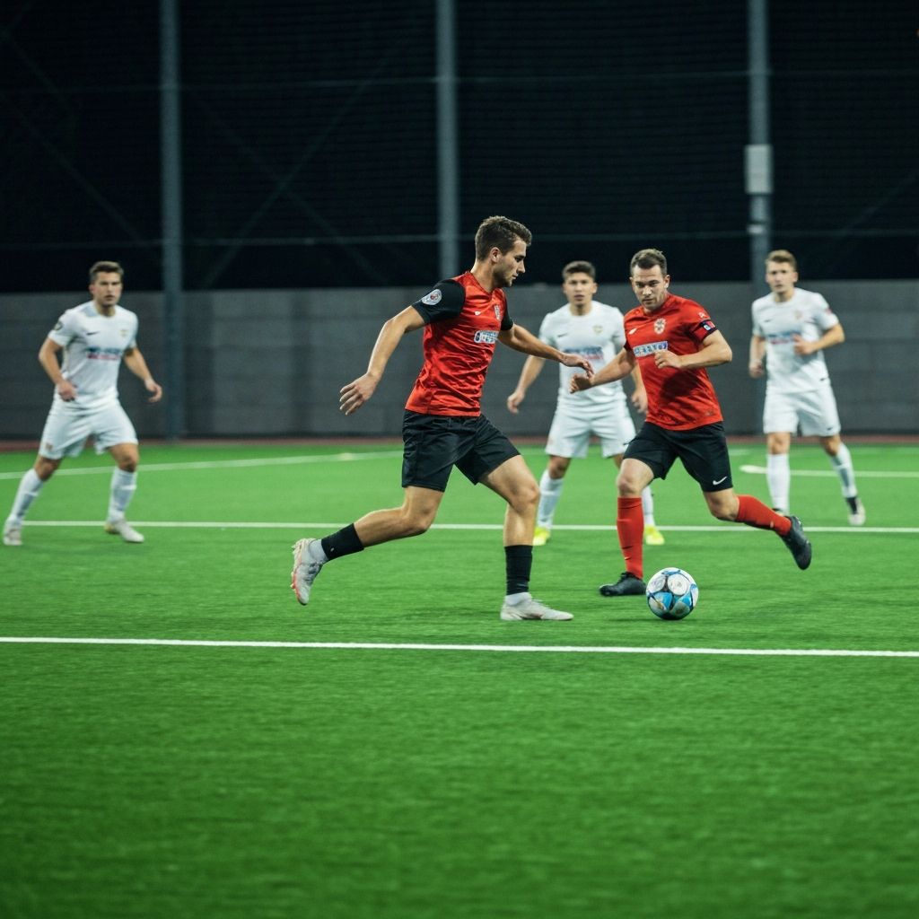 Action shot on the turf