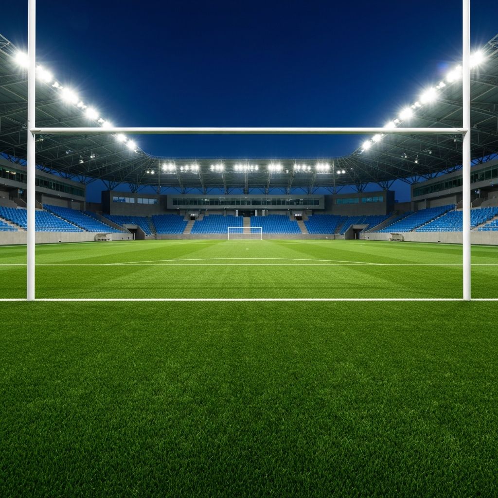 Wide view of the sports arena